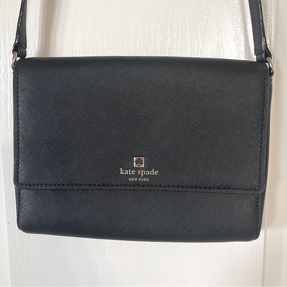 Kate Spade Black Flap Crossbody Bag